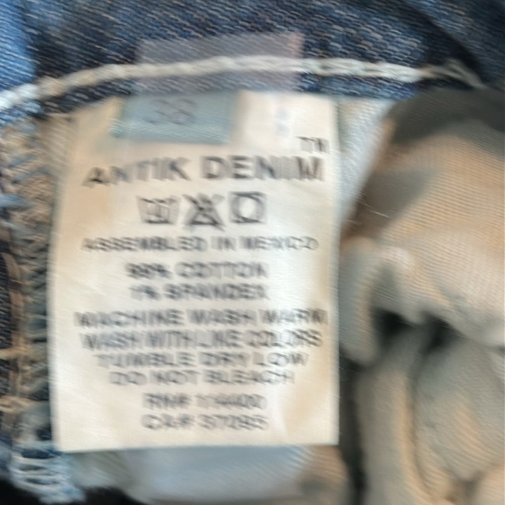 Antik Cotton Denim Blue Jean Shorts 38 like new - Picture 11 of 13